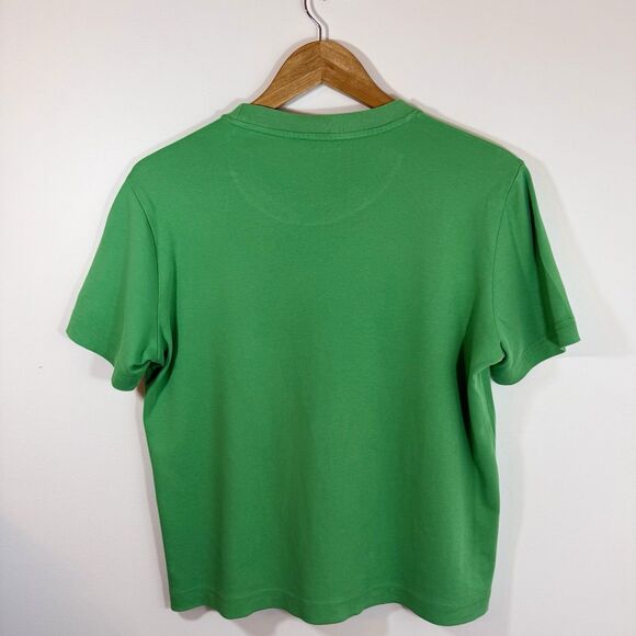 Massimo Dutti Large Perfect Tee Kelly Green Cotton - Picture 2 of 7